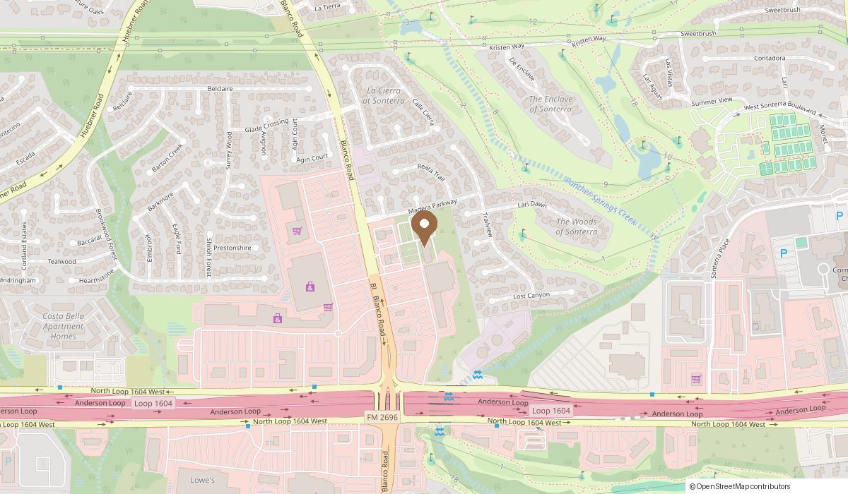 Map: 18470 Blanco Rd, Studio 135 (Phenix Salon Suites), San Antonio, TX 78258